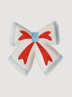 Handbeschilderd serveerplateau Ribbon van dolomiet