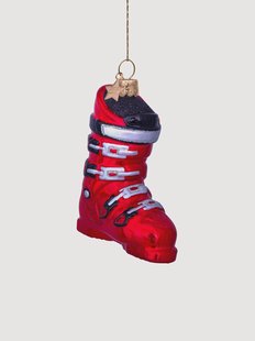 Mondgeblazen kerstornament Ski Shoe