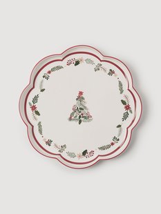 Porseleinen kerstserveerplateau Eve