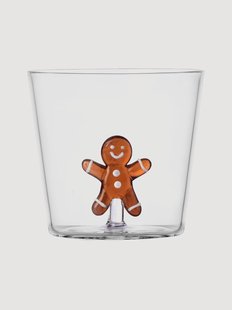 Handgemaakte tumbler Nutcracker met figuur Mr Gingerbread