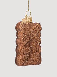 Mondgeblazen kerstornament Dutch Speculaas Koekje