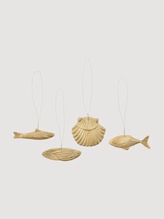 Kerstornamenten Fish, 4-delig