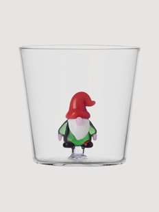 Handgemaakte tumbler Christmas Tales met elf figuur