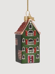 Mondgeblazen kerstornament Amsterdam Canal House