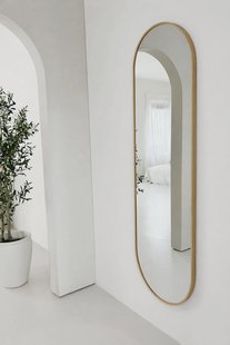 Ovale spiegel Eikenhout 190x60 cm