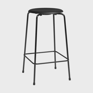 Fritz Hansen High Dot counter stool 4 poten Essential black leer-zwart staal