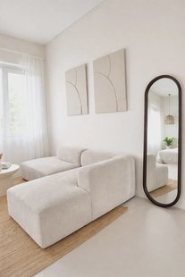 Ovale spiegel hout 170x50 cm - Walnut