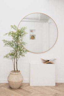 Ronde spiegel Eikenhout 120 cm