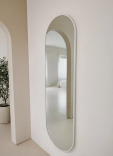 Ovale spiegel 190x60 cm - Mat Wit