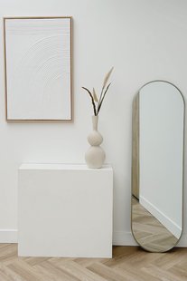 Ovale spiegel 150x45 cm - Greige