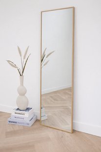 Rechthoekige spiegel Eikenhout 150x45 cm