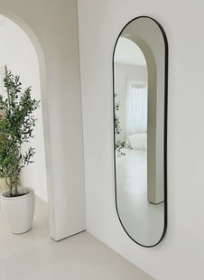 Ovale spiegel 190x60 cm - Zwart