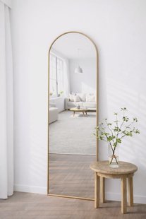 Boogspiegel Eikenhout 190x60 cm