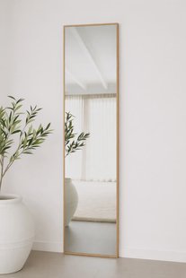 Rechthoekige spiegel Eikenhout 180x40 cm
