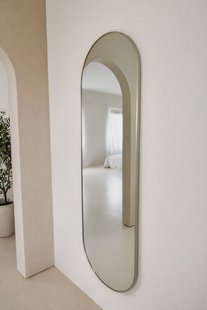 Ovale spiegel 190x60 cm - Greige