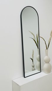Boogspiegel 125x40 cm - Zwart