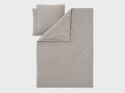 LIVARNO Katoen satijn dekbedovertrek, 240 x 220 cm (Beige)