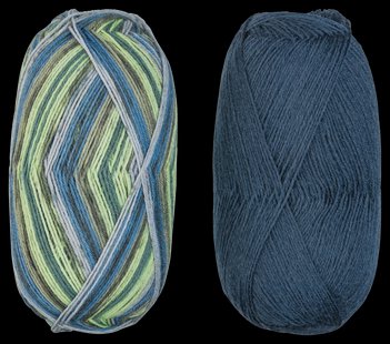 CRELANDO Sokkenwol of -garen (Anika/groen/blauw)