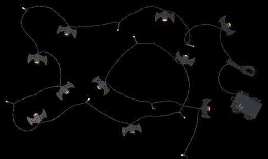 Halloween LED-lichtsnoer, IP44 (Vleermuizen)