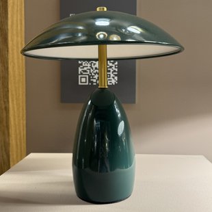 Poppy LED tafellamp op accu, groen, hoogte 27 cm, dimbaar - Elstead - Woonkamer - Vintage / Retro - Aluminium - 1 lamp