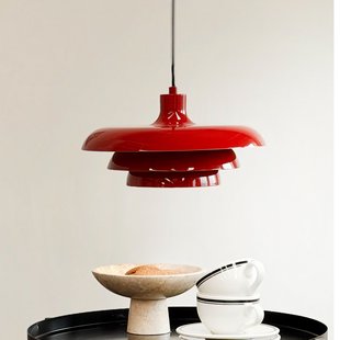 Ava hanglamp donkerrood, metaal, Ø 31 cm - Dyberg Larsen - Eetkamer - Designer - 1 lamp