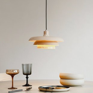 Ava hanglamp beige, metaal, Ø 31 cm - Dyberg Larsen - Eetkamer - Designer - 1 lamp