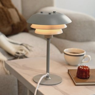 SIXTEEN tafellamp, matgrijs, metaal, E27 - Dyberg Larsen - Woonkamer - Scandinavisch - 1 lamp