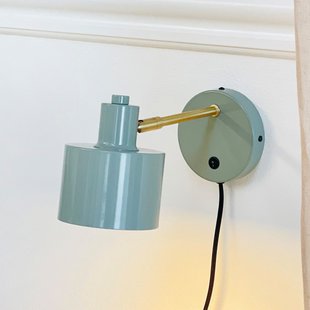 Ocean wandlamp olijfgroen/messing, metaal, E14 - Dyberg Larsen - Woonkamer - Designer - 1 lamp