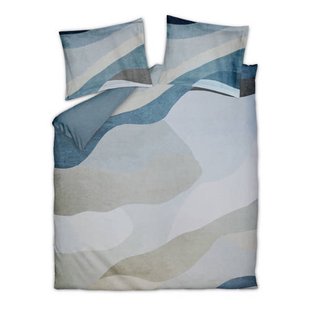 Vandyck katoen-satijnen lits-jumeaux dekbedovertrek met camouflage 240x220 cm - blauw