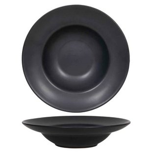 Cookinglife Diepe Borden / Pastaborden Zwart ø 24 cm - 6 Stuks
