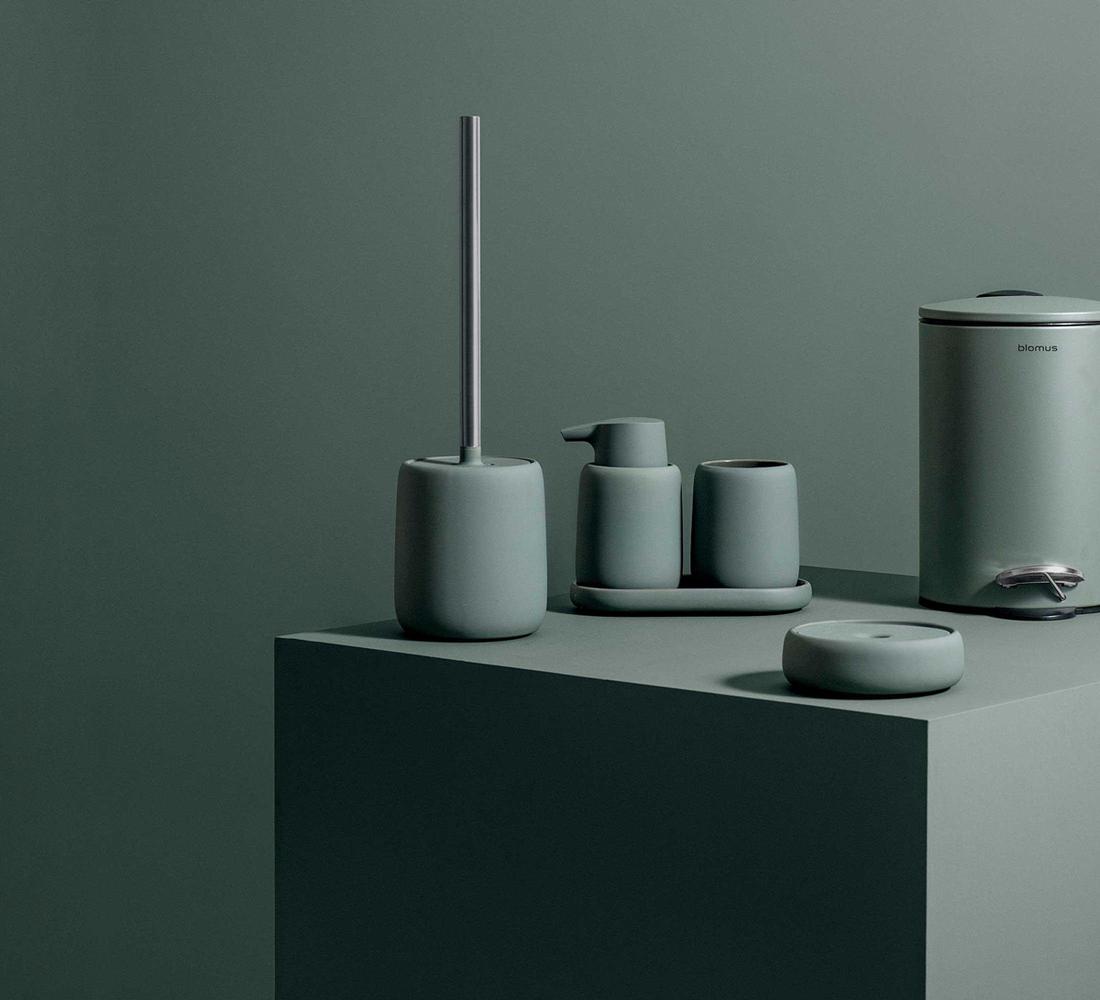 De Sono collectie badkamer- en toiletaccessoires is ook verkrijgbaar in de trendy kleur groen.