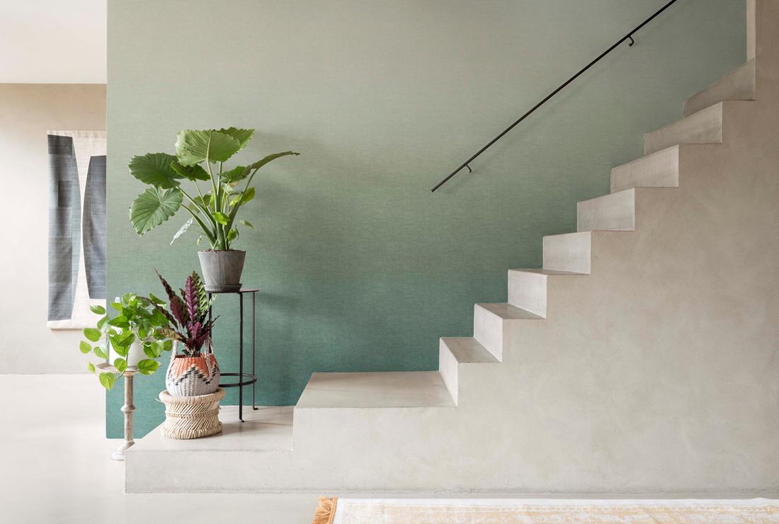 Behang van BN Walls met een tof kleurverloop. Gaaf voor de trap naar boven.