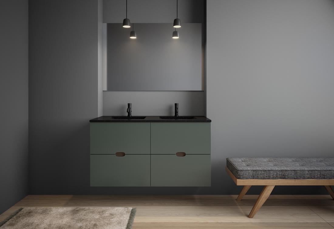 Een duurzaam en groen badkamermeubel is ook mogelijk met de Ombra collectie.