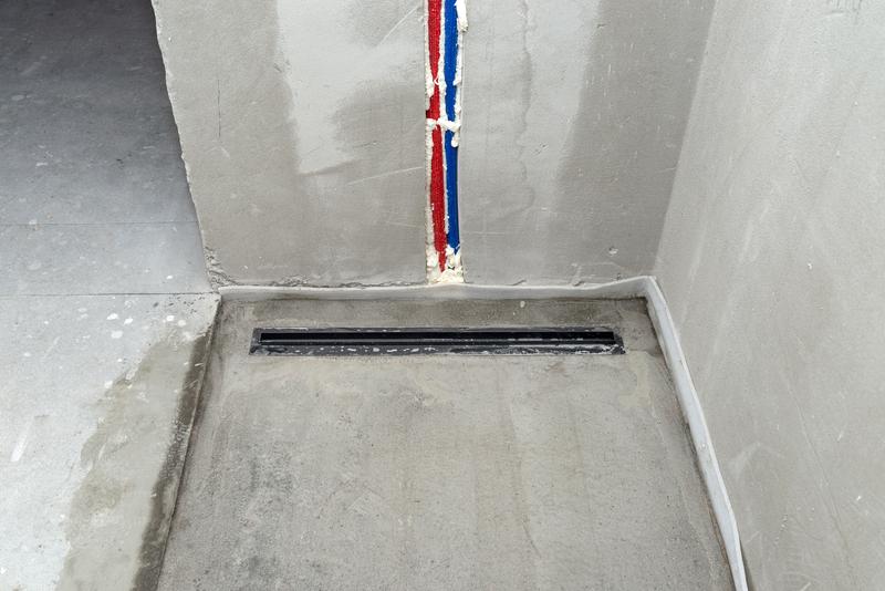  Bij het maken van de doucheruimte moet je rekening houden met de hellingshoek.