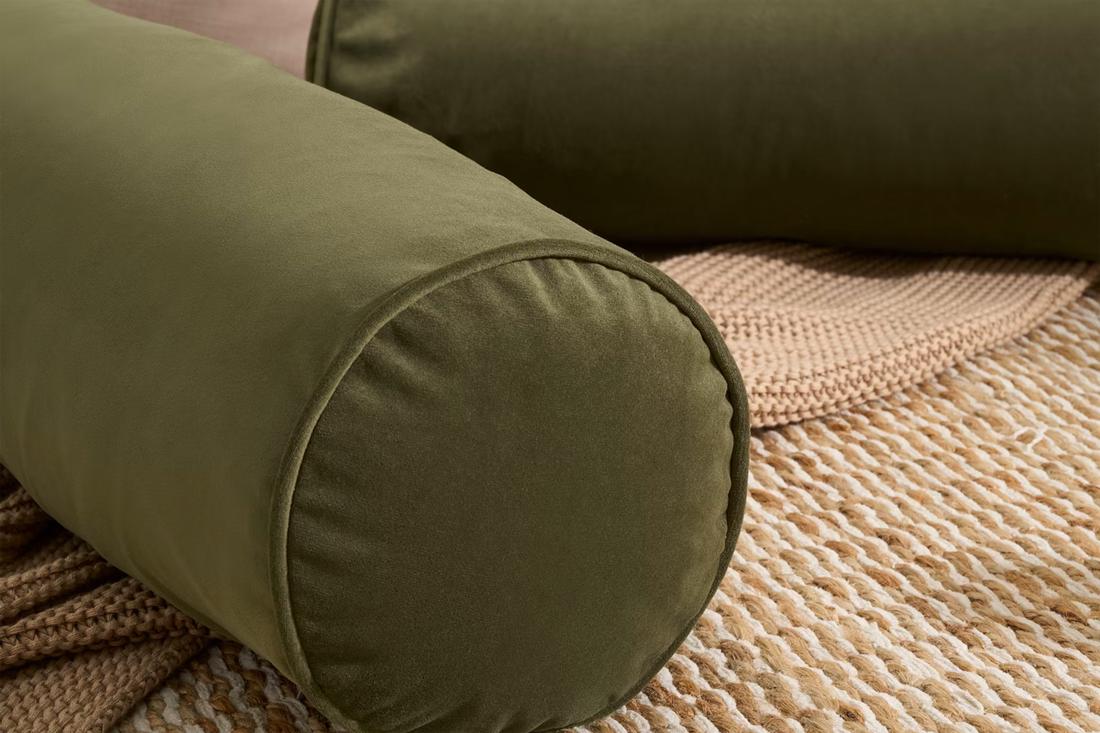 Deze groene sierkussens zijn superzacht en heel verfijnd. Mooi in combinatie met een roze sprei! 