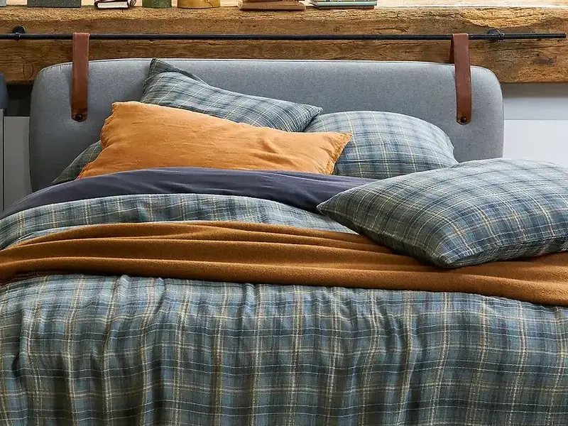 Het materiaal waarvan dit dekbed is gemaakt, katoen, past perfect bij deze stijl. 