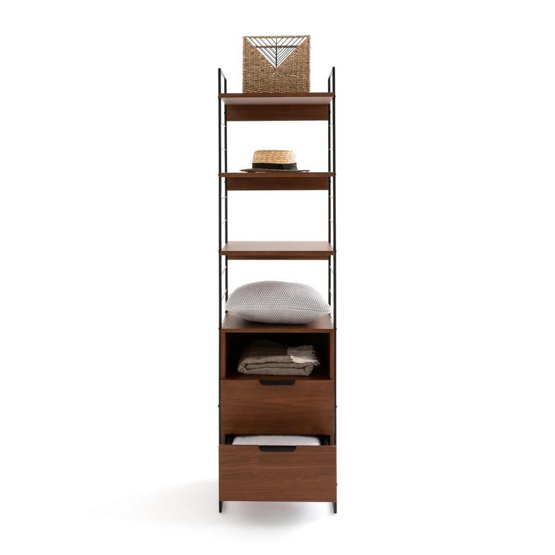 De lades hebben stijlvolle handgrepen in zwart metaal met epoxy afwerking.