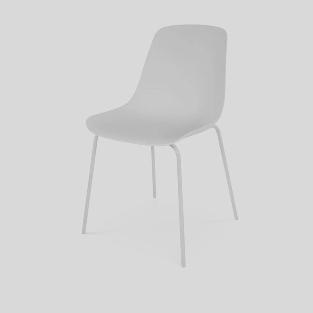 Bekijk deze stoel Een witte stoel zonder poespas: dat is de Nora eetkamerstoel van Nolon.