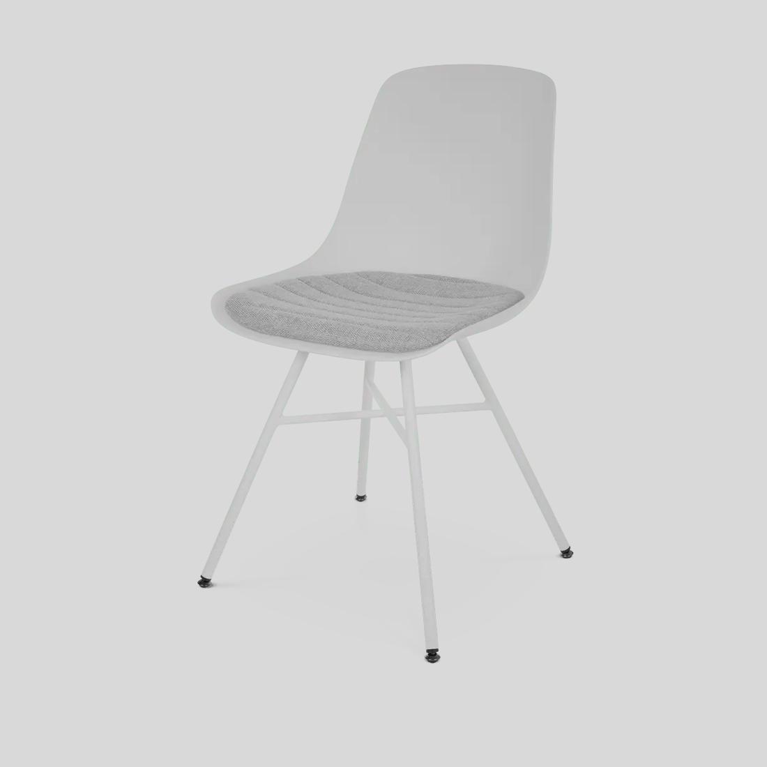 Bekijk deze stoel Grijs staat stijlvol en elegant in de eetkamer. Het combineert perfect met de witte kleur. Deze combinatie staat mooi in een Scandinavisch interieur.