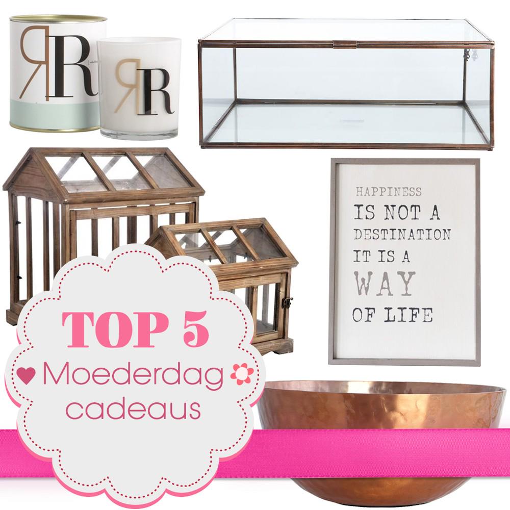 Top 5 cadeaus voor Moederdag