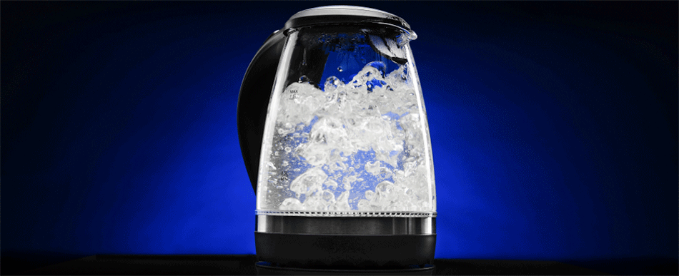 Gaaf: een waterkoker met ledverlichting!