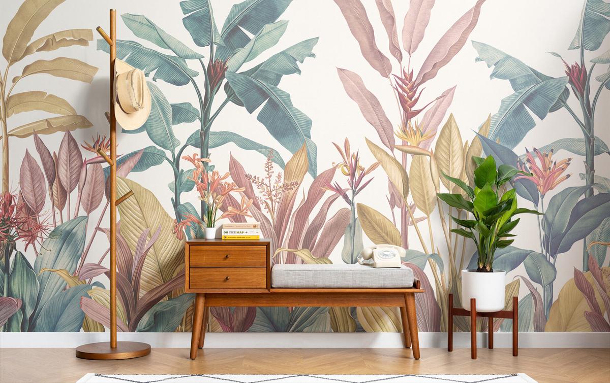 Botanische kunst komt tot leven in fantastische behangontwerpen